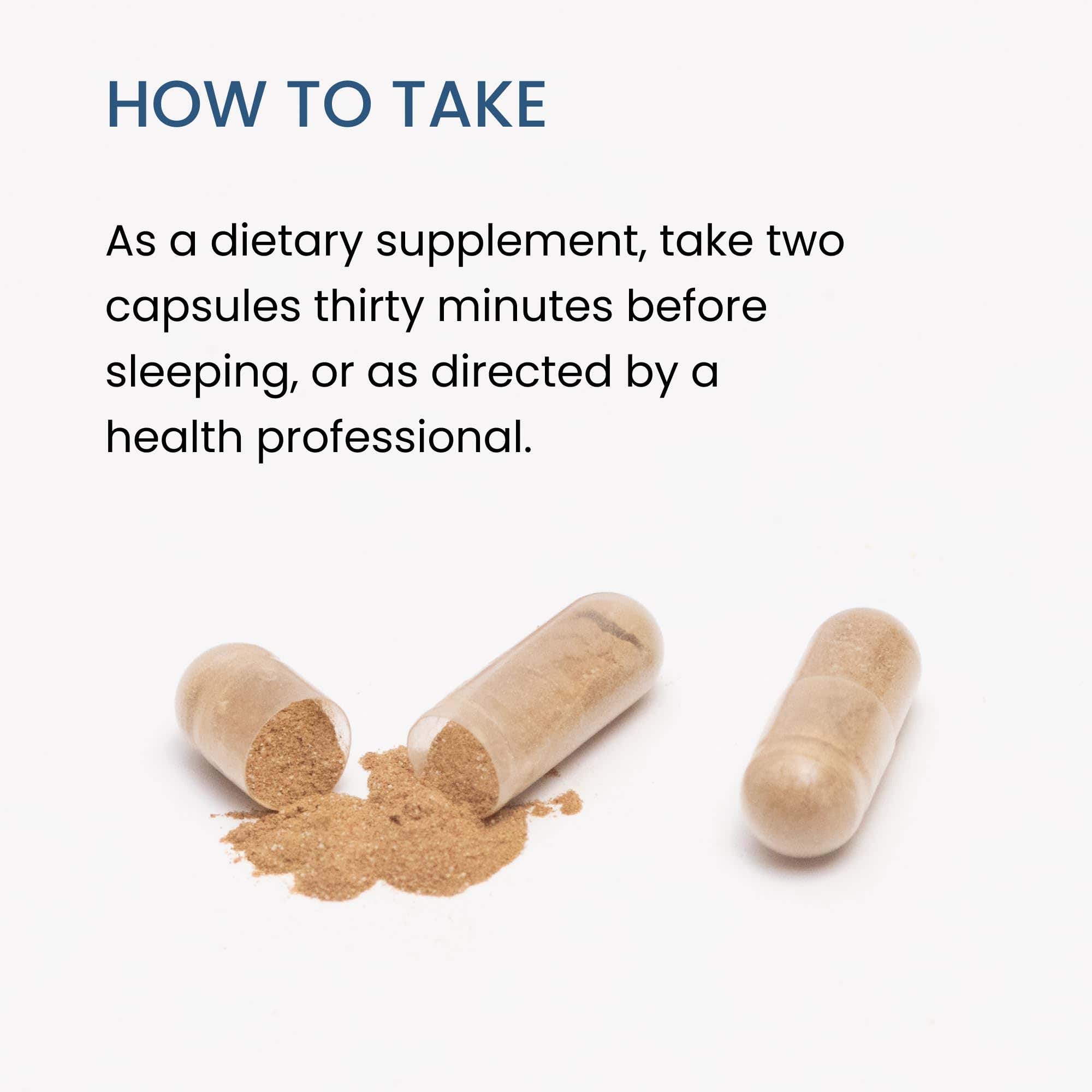 The Wellness Company Restful Sleep Capsules opened bottle showing capsules