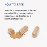 The Wellness Company Restful Sleep Capsules opened bottle showing capsules
