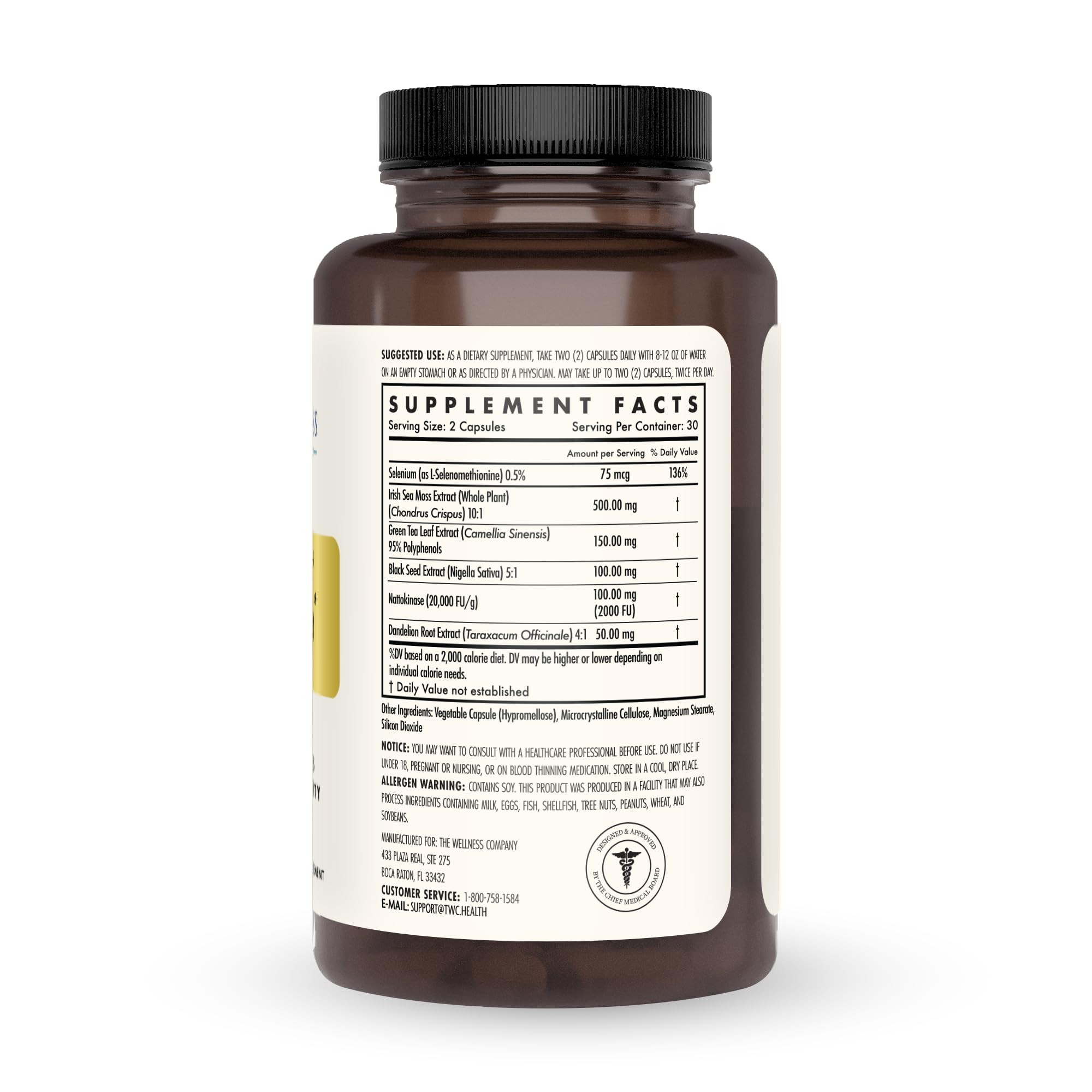 The Wellness Company Spike Support Formula side view showing capsule size