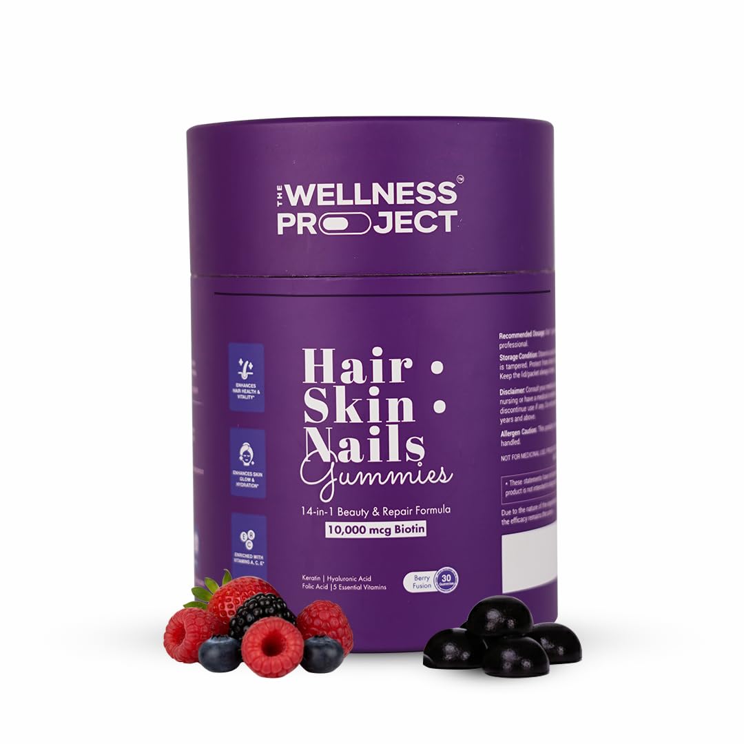 The Wellness Project Biotin Gummies front view with packaging