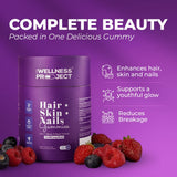 The Wellness Project Biotin Gummies side view of the bottle