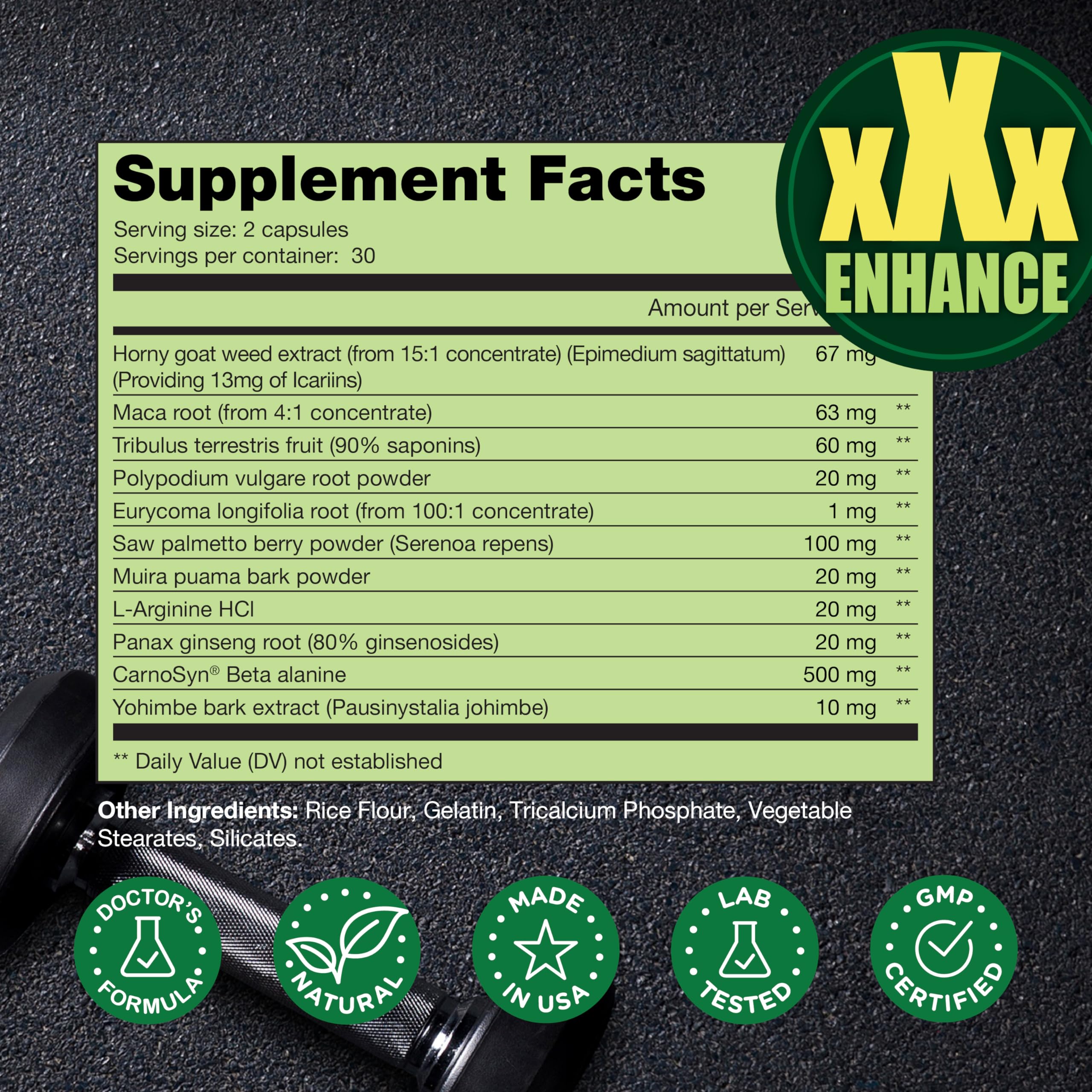 THELABSMENCO Horny Goat Weed Capsules opened bottle view