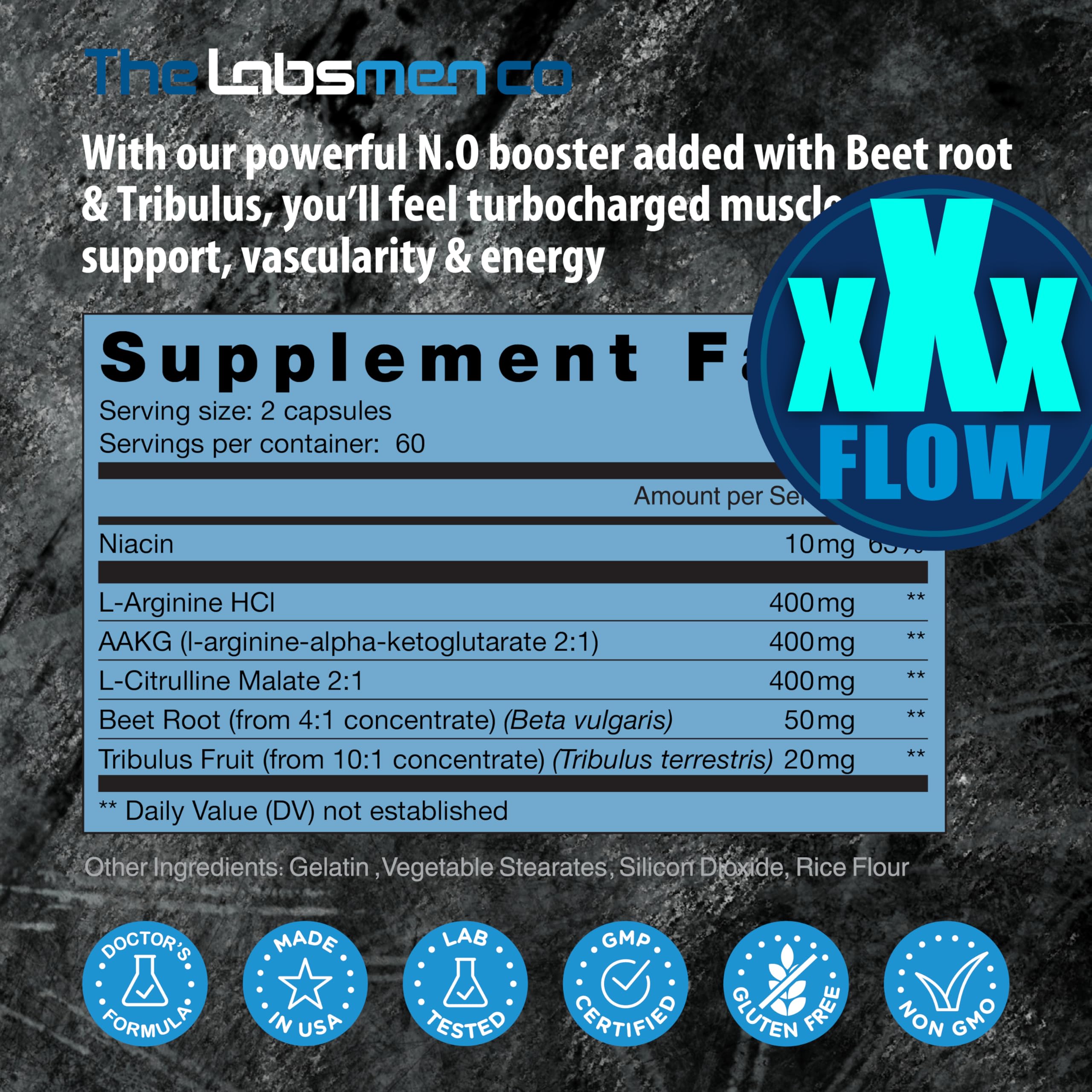 THELABSMENCO L-Arginine Capsules packaging details