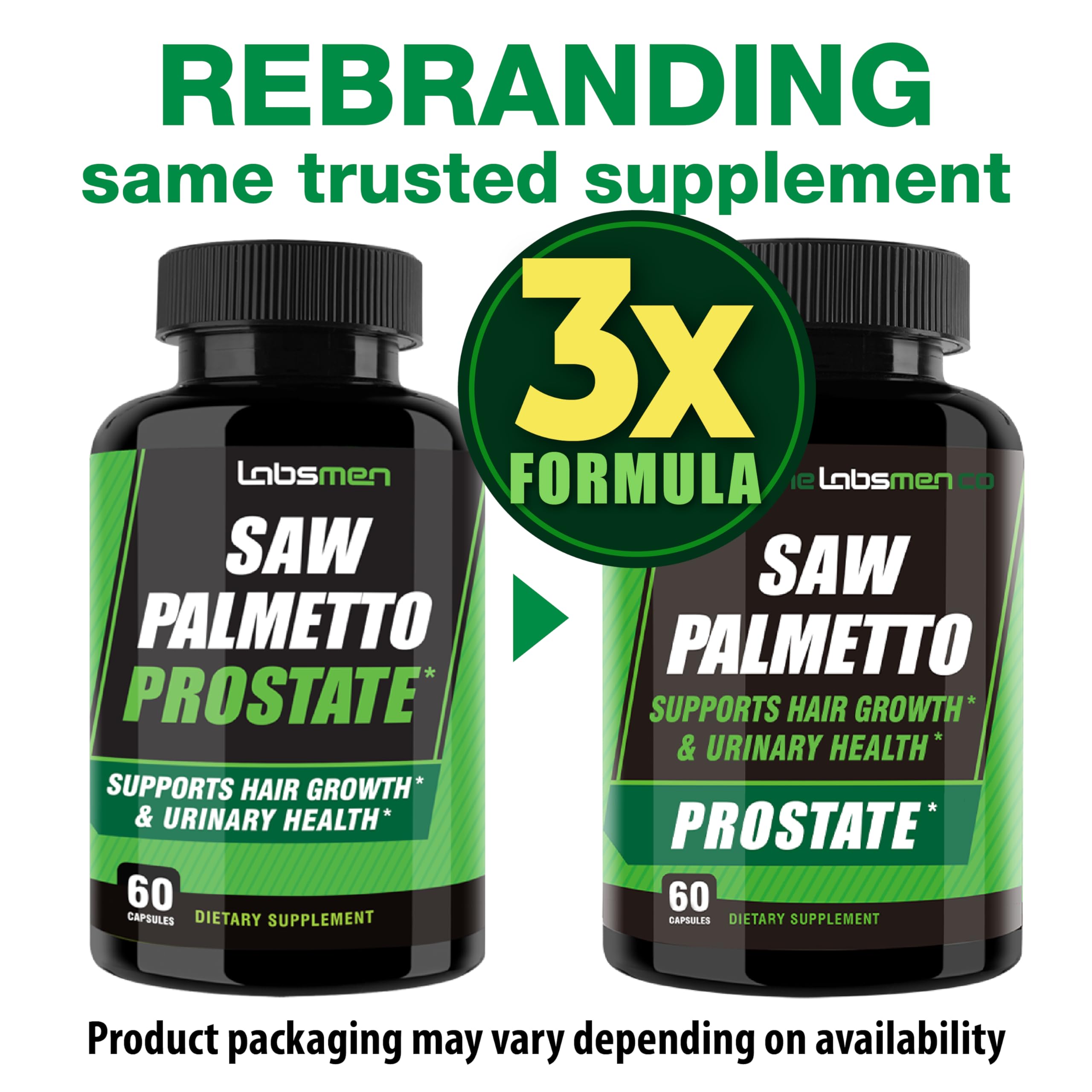 THELABSMENCO Saw Palmetto capsules in hand