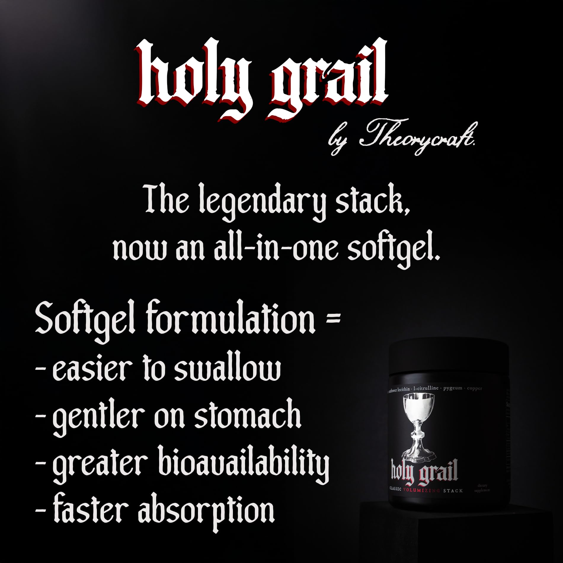 Theorycraft Holy Grail Semen Volumizer supplement ingredients list