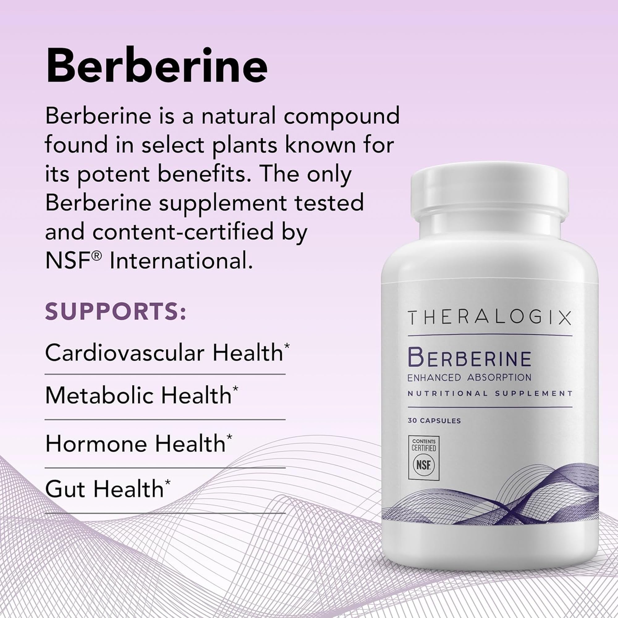 Theralogix Berberine Phytosome Complex Supplement capsules close-up