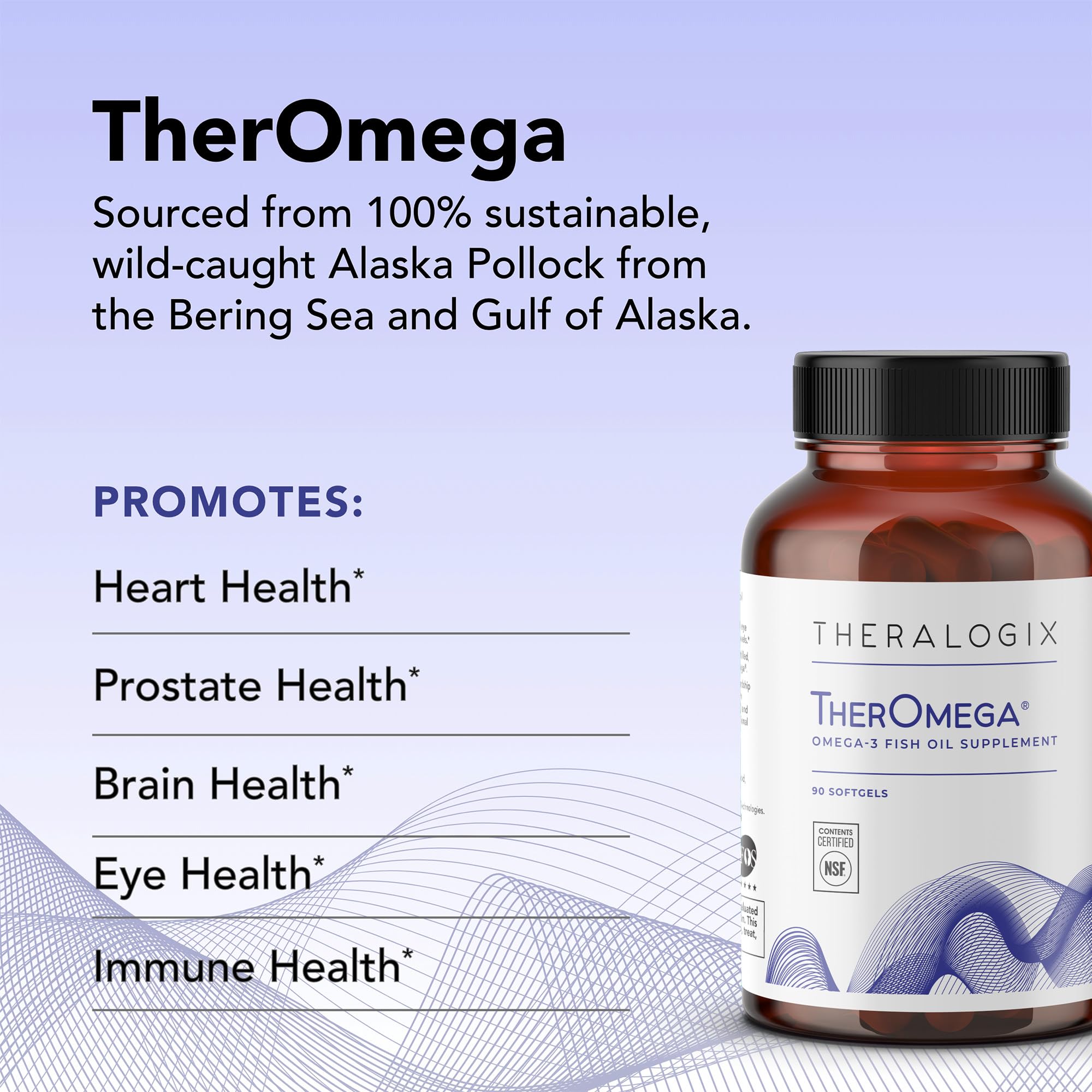 Theralogix Omega-3 Fish Oil Supplement packaging side view