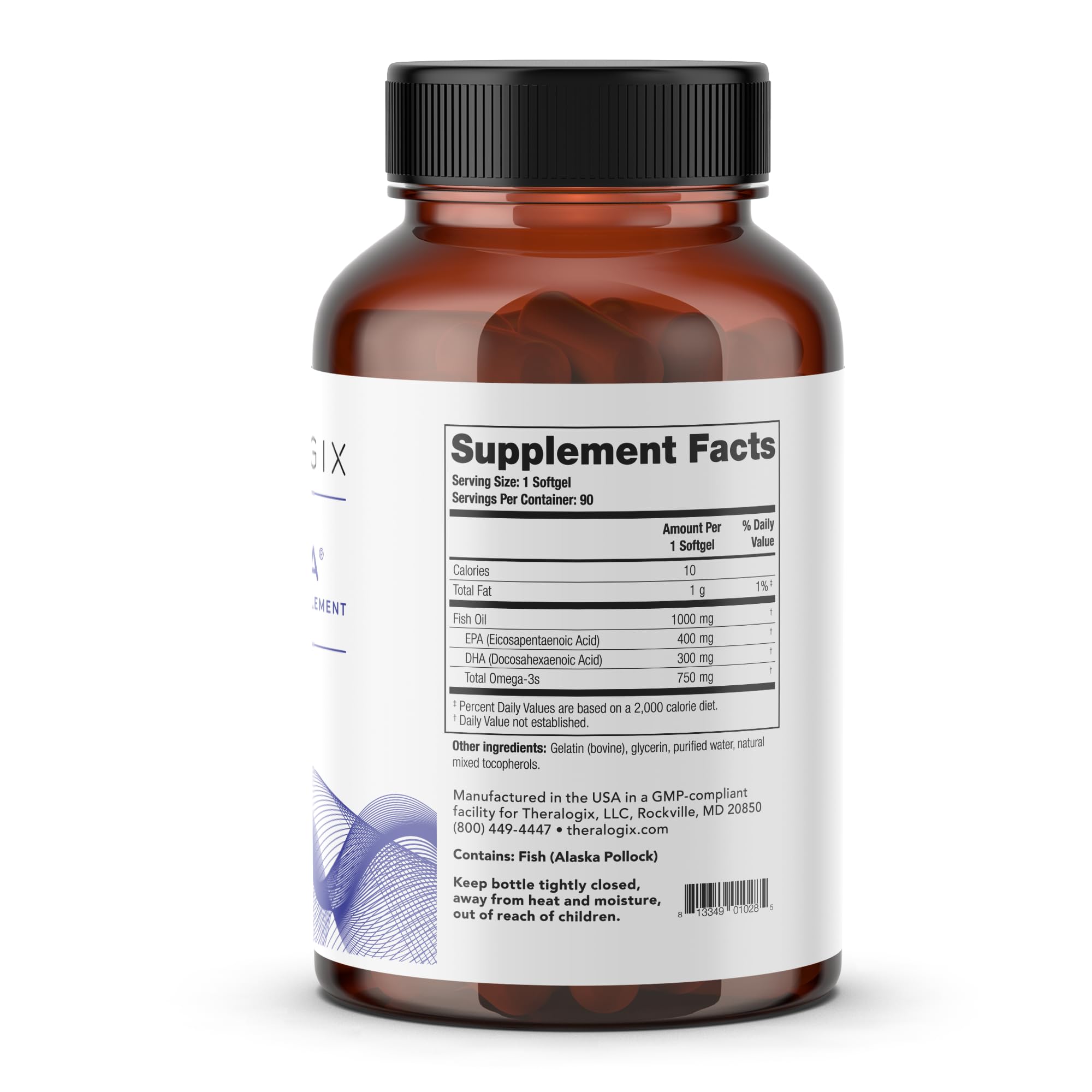 Theralogix Omega-3 Fish Oil Supplement product details