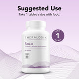 Theralogix Solo Multivitamin and Mineral Supplement capsules on a wooden surface