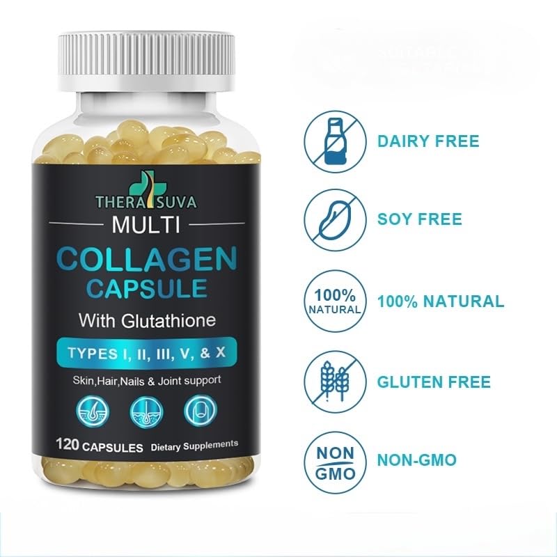 TheraSuva Collagen Supplement back view showing ingredients