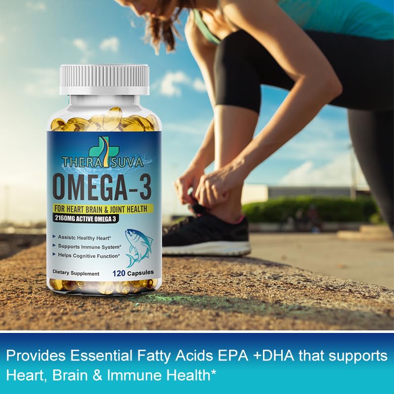 TheraSuva Fish Oil Supplement bottle side view