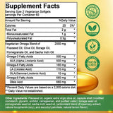 TheraSuva Omega 3-6-9 Vegan Supplement back view with nutritional information