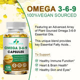 TheraSuva Omega 3-6-9 Vegan Supplement side view showing capsule