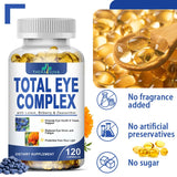 TheraSuva Total Eye Complex Softgels on a wooden table
