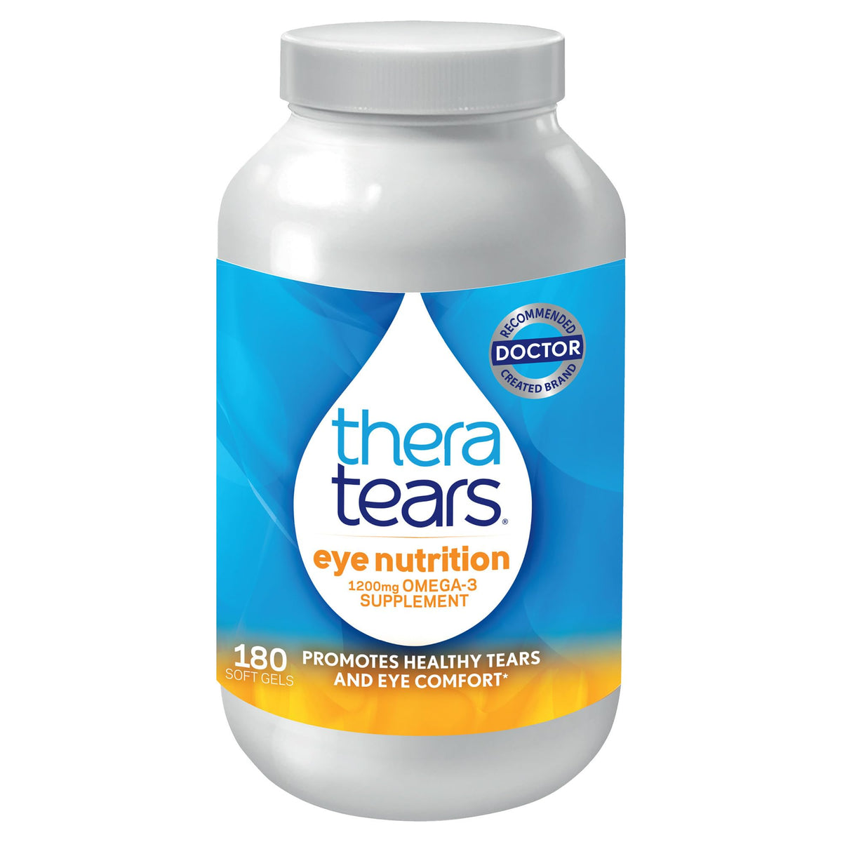 TheraTears Omega 3 Eye Nutrition Supplement 1200mg front view