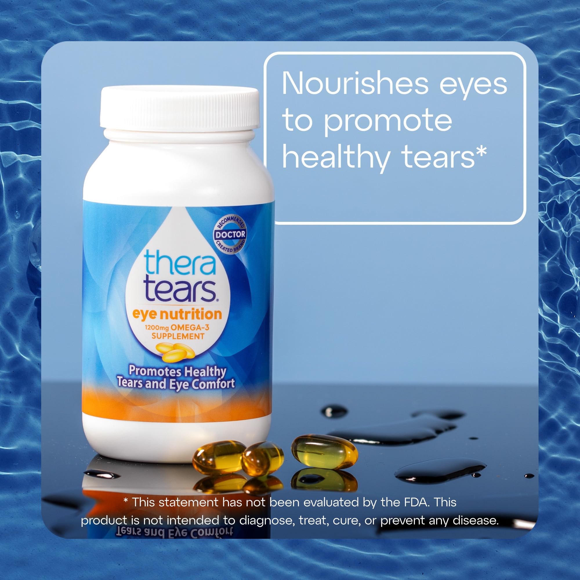 TheraTears Omega 3 Eye Nutrition Supplement 1200mg packaging