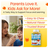 Therefore B.Genius Kids Focus Gummies on a table