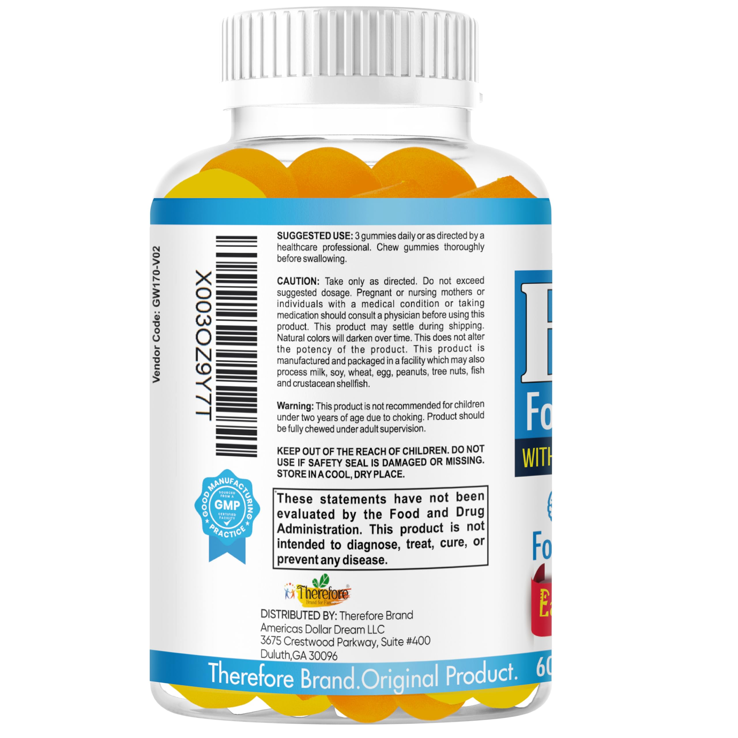 Therefore B.Genius Kids Focus Gummies packaging