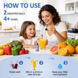 Theronika Aly Herbal daily Support Liquid 145g displayed with fresh raspberries