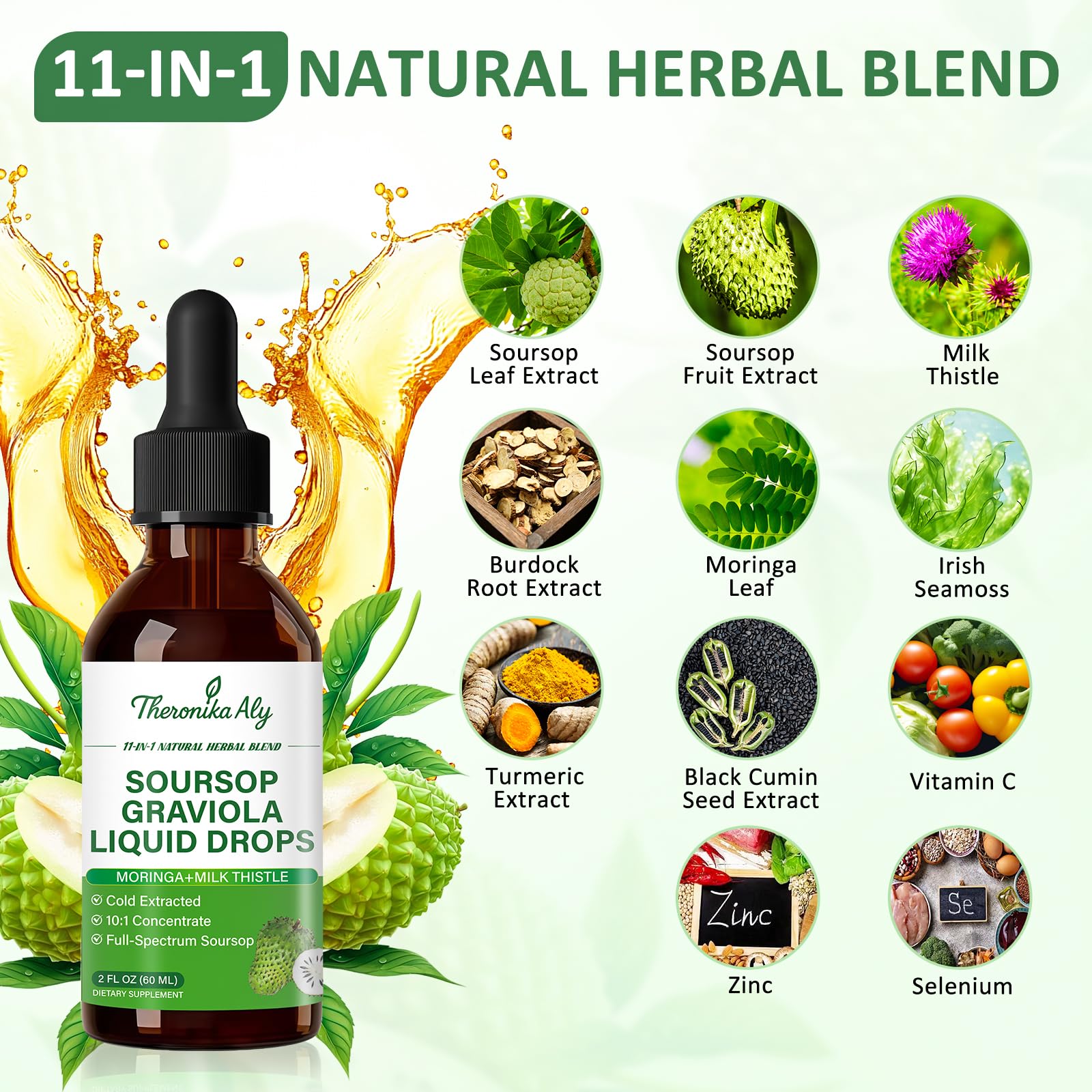 Theronika Aly Soursop Bitters Liquid packaging details