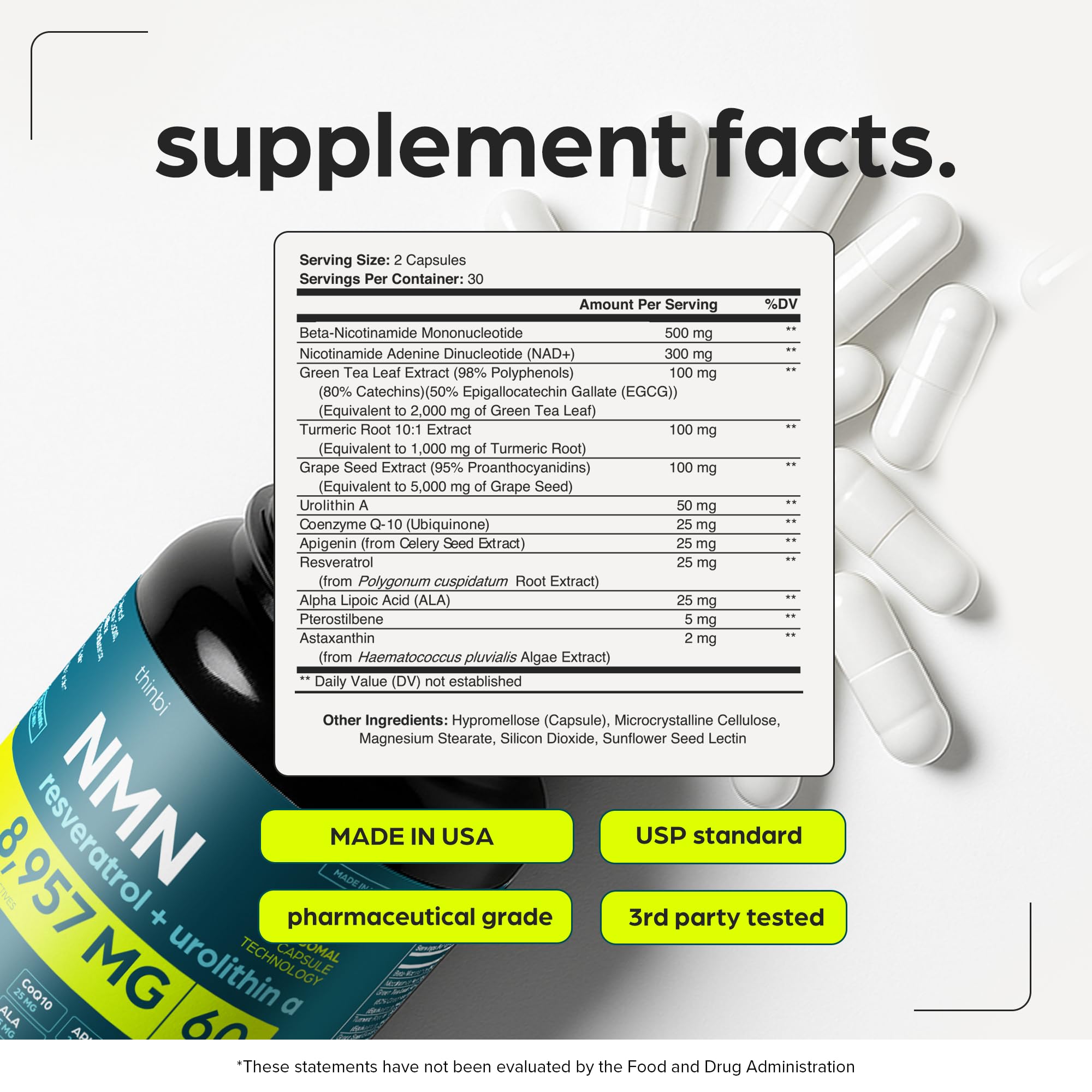 Thinbi NMN Supplement packaging details
