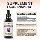Think Above B6 Liquid Vitamin back view showing ingredients