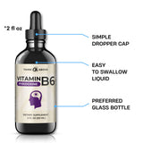 Think Above B6 Liquid Vitamin label close-up