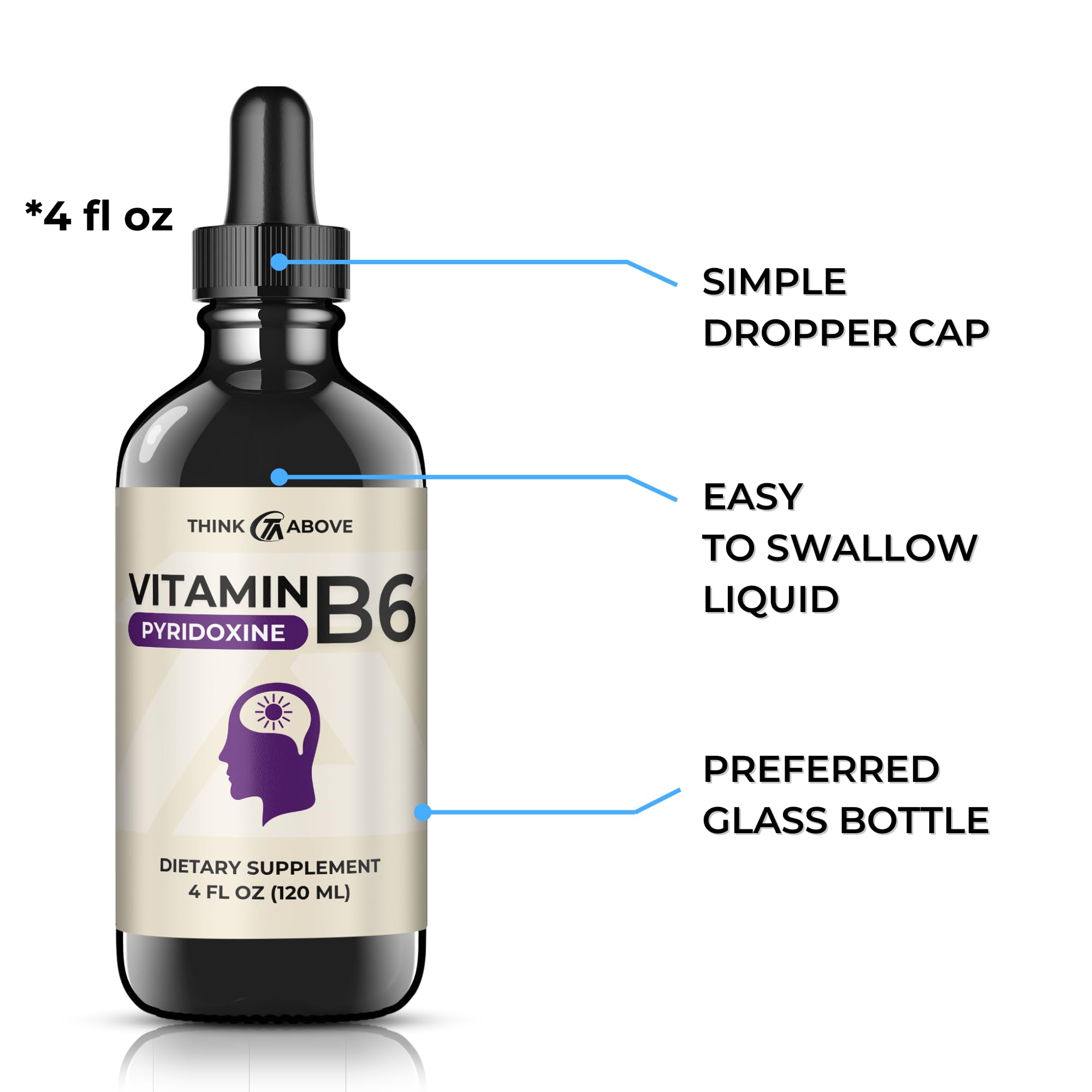 Think Above B6 Liquid Vitamin with measuring spoon