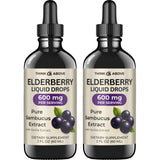 Think Above Elderberry Liquid Drops 72:1 extract glass bottle front view