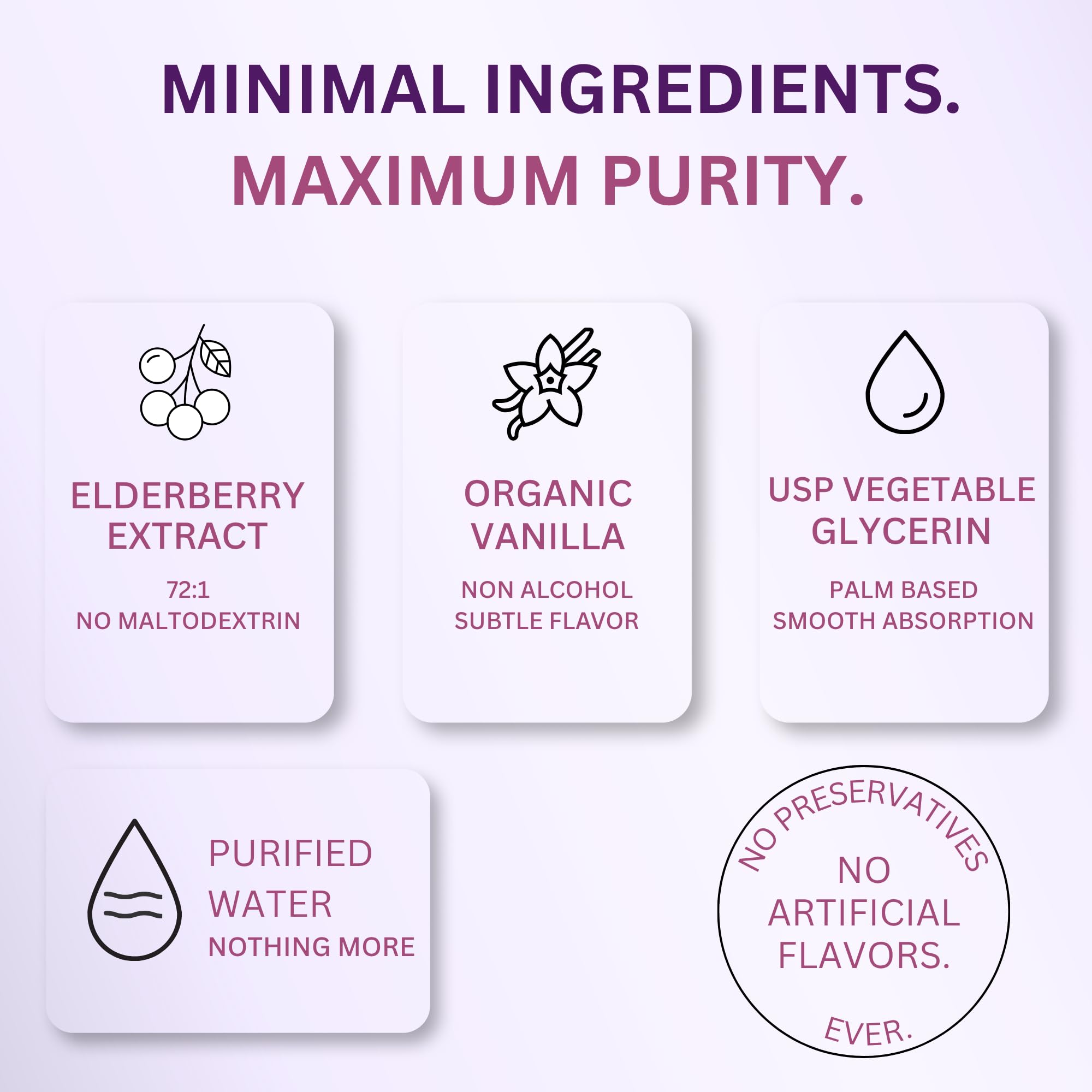Think Above Elderberry Liquid Drops with organic vanilla flavour