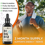 Think Above Liquid B12 Vitamins 2 oz bottle packaging details