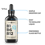 Think Above Liquid B12 Vitamins 2 oz bottle side view