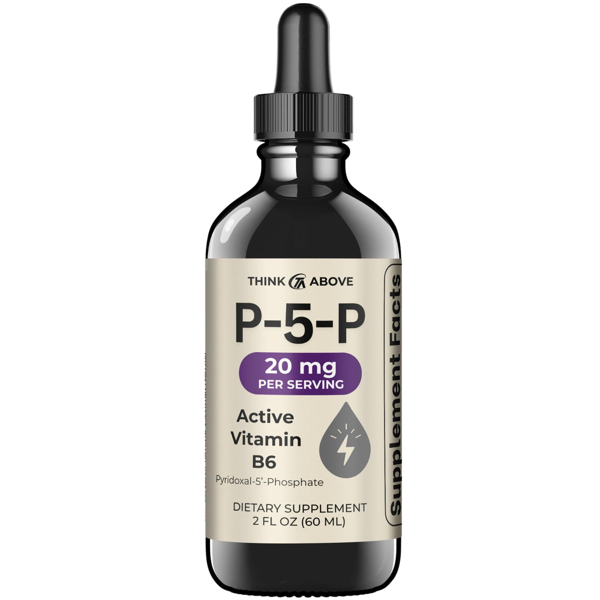 Think Above Liquid Vitamin B6 (P5P) 30ml bottle front view