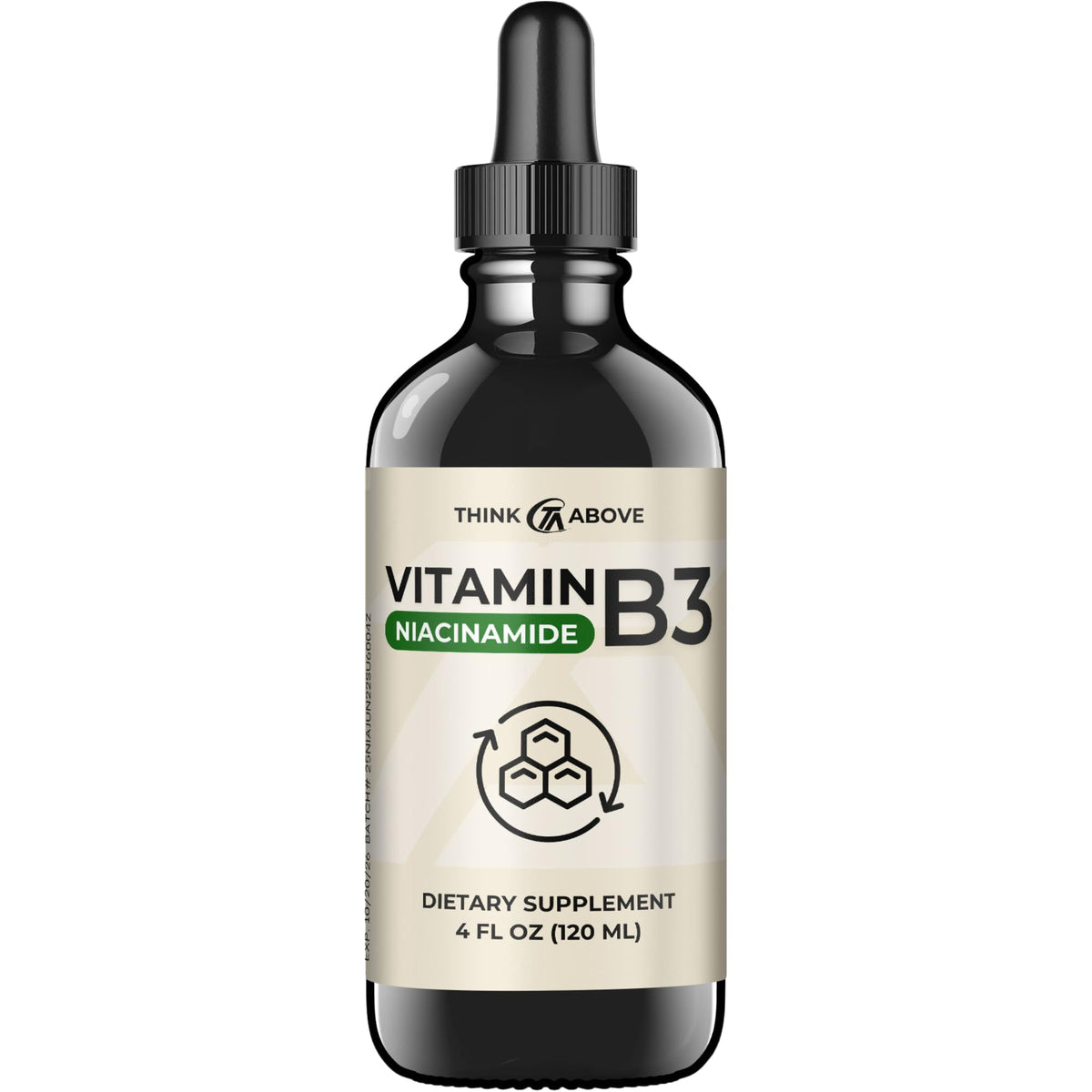 Think Above Niacin Liquid Supplement front view with vanilla flavour
