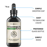 Think Above Niacin Liquid Supplement with a measuring spoon