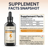 Think Above Vitamin B1 Liquid Drops packaging with ingredients list