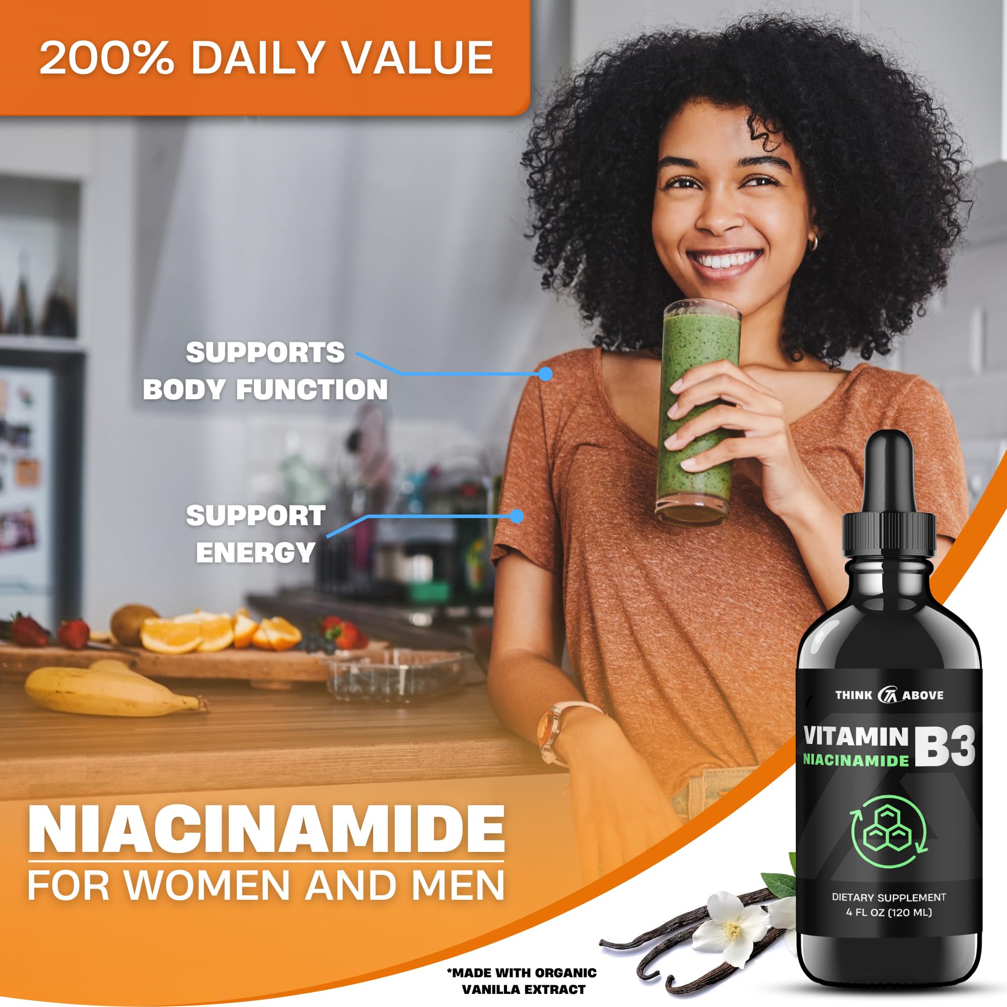Think Above Vitamin B3 Niacinamide Liquid 57g glass container