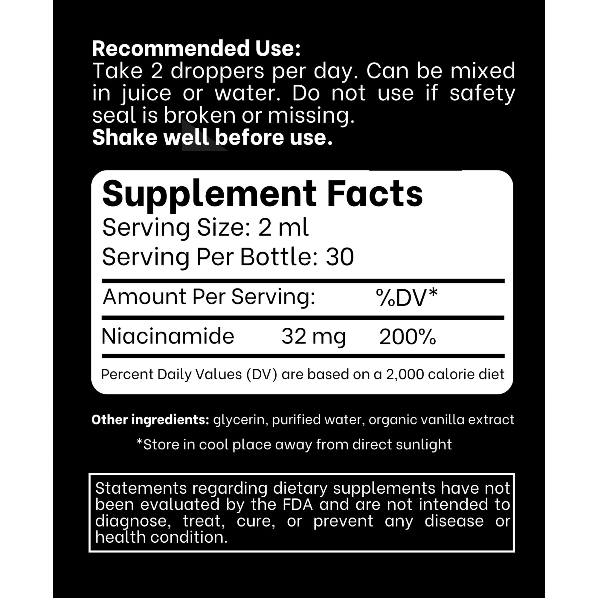 Think Above Vitamin B3 Niacinamide Liquid 57g side view