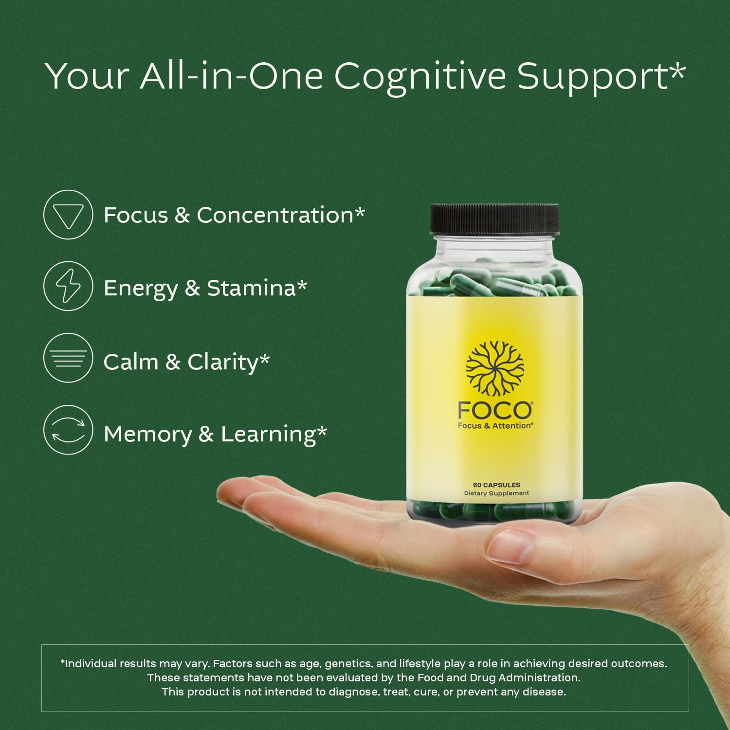 Think FOCO Cognitive Support Capsules side view