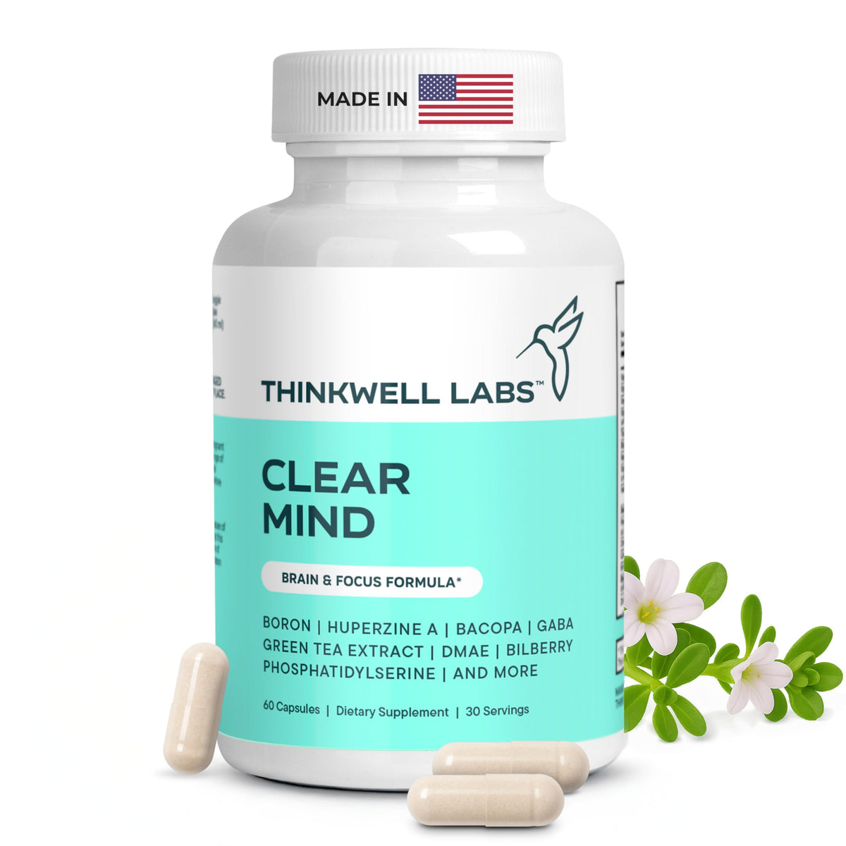 THINKWELL LABS Clear Mind Brain & Focus Formula front view