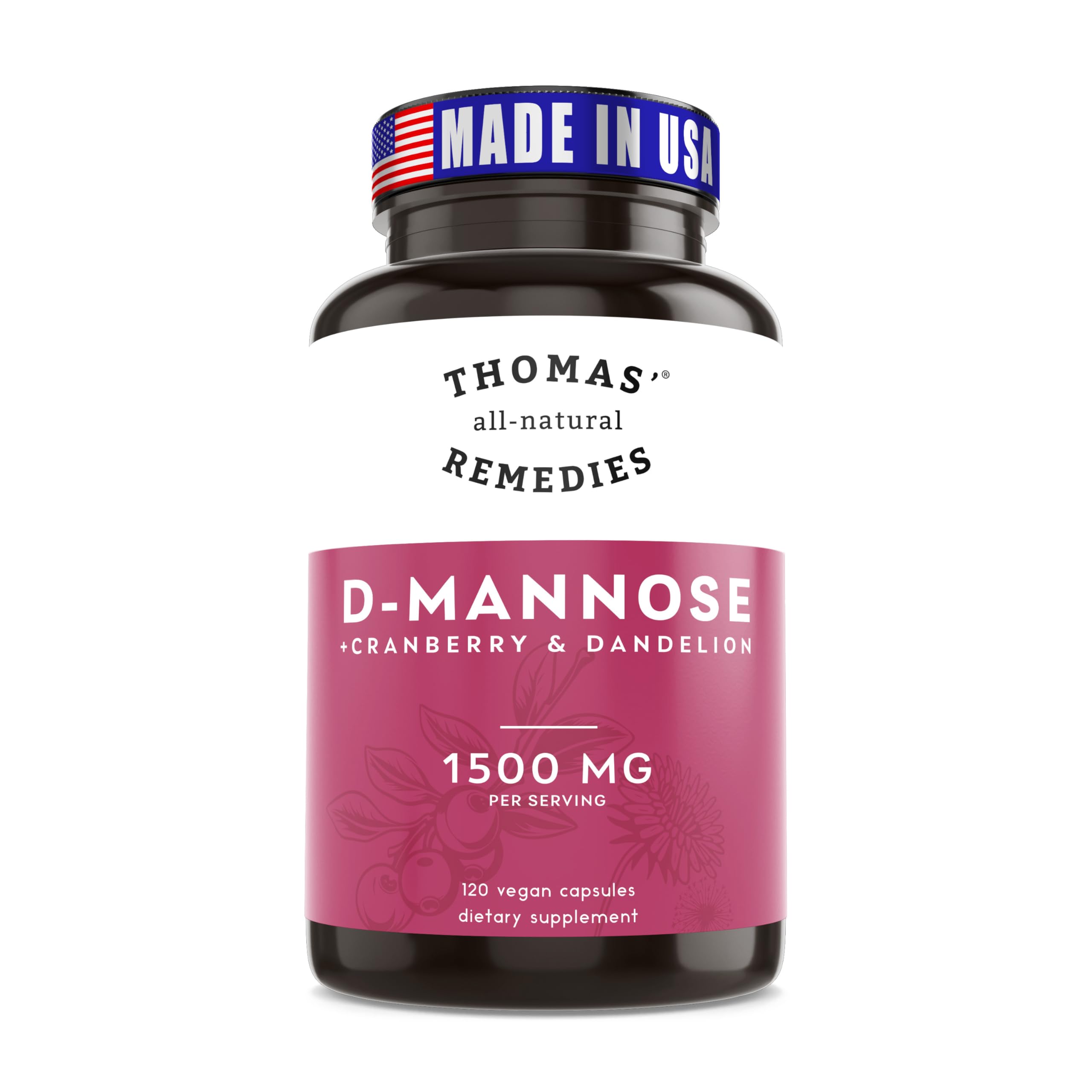 Thomas' all-natural Remedies Cranberry Supplement front view