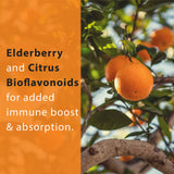 Thomas' all-natural Remedies Elderberry Vitamin C Capsules side view