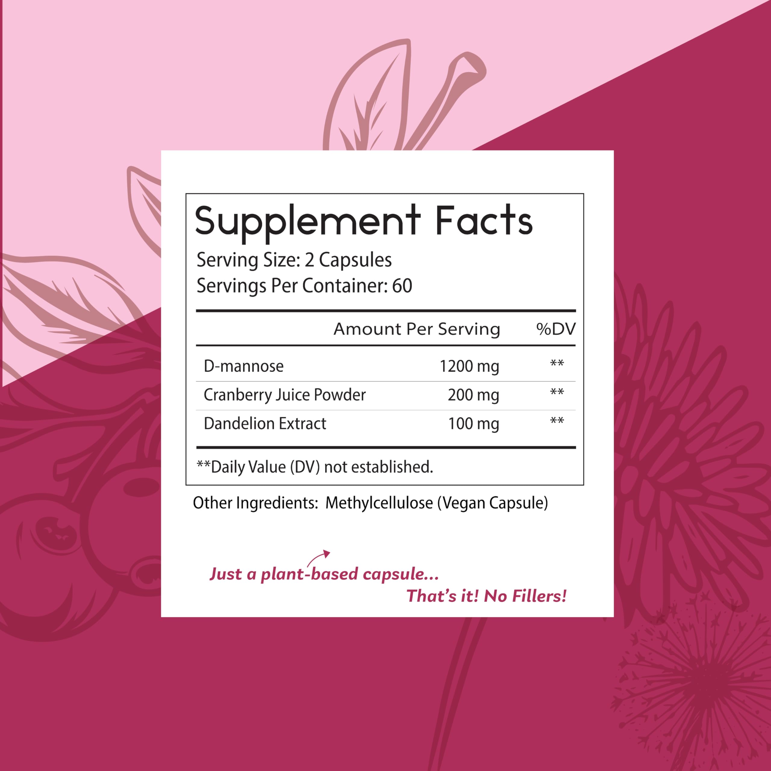 Thomas' Cranberry Supplement capsules on a wooden surface