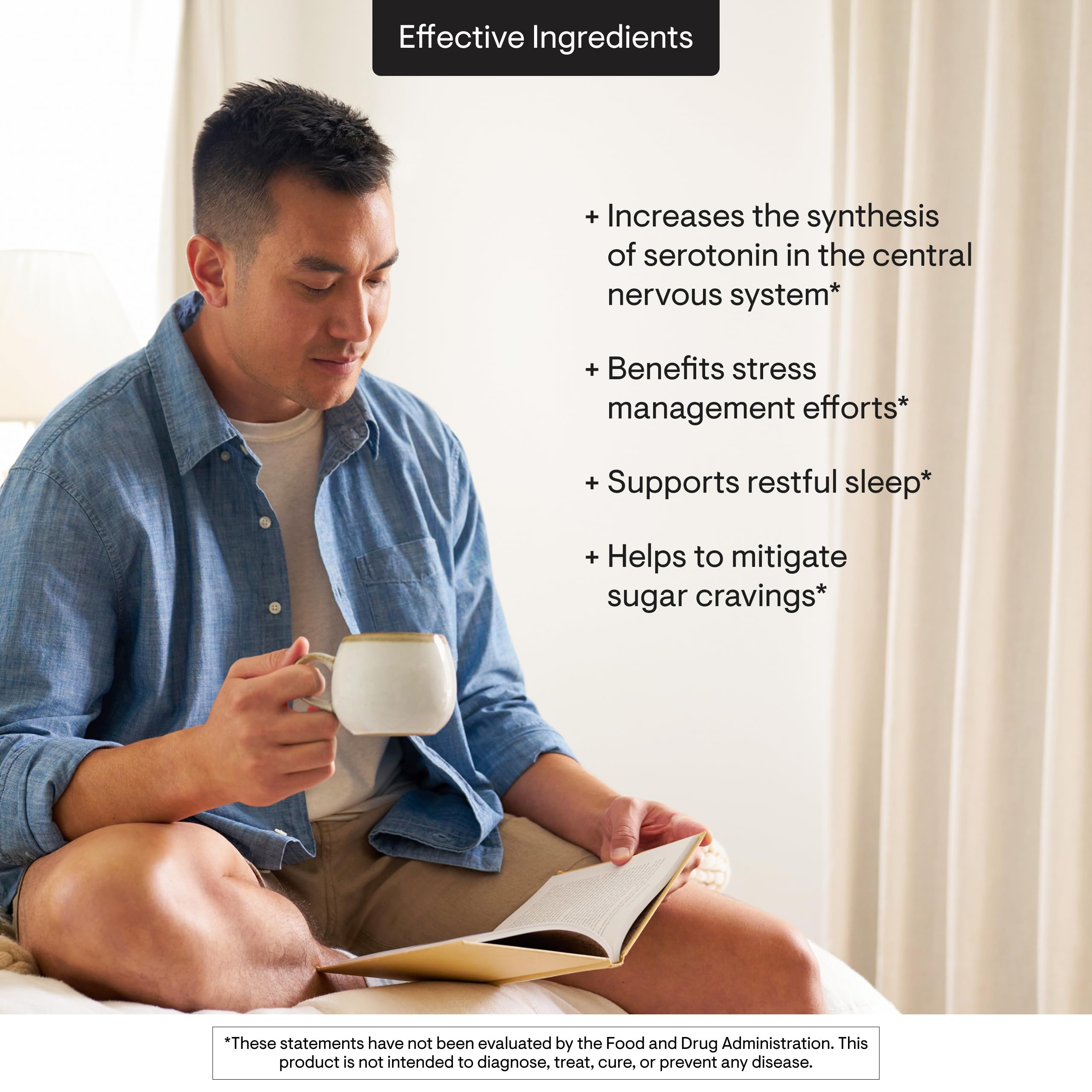 THORNE 5-HTP capsules with a measuring spoon for dosage