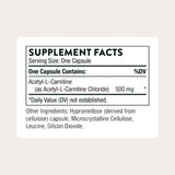 THORNE Acetyl-L-Carnitine 500mg Capsules side view