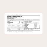 THORNE BCAAs Powder 286g side view showing nutritional information