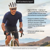 THORNE BCAAs Powder 286g with fitness equipment