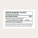 THORNE Berberine HCl 200mg capsules side view