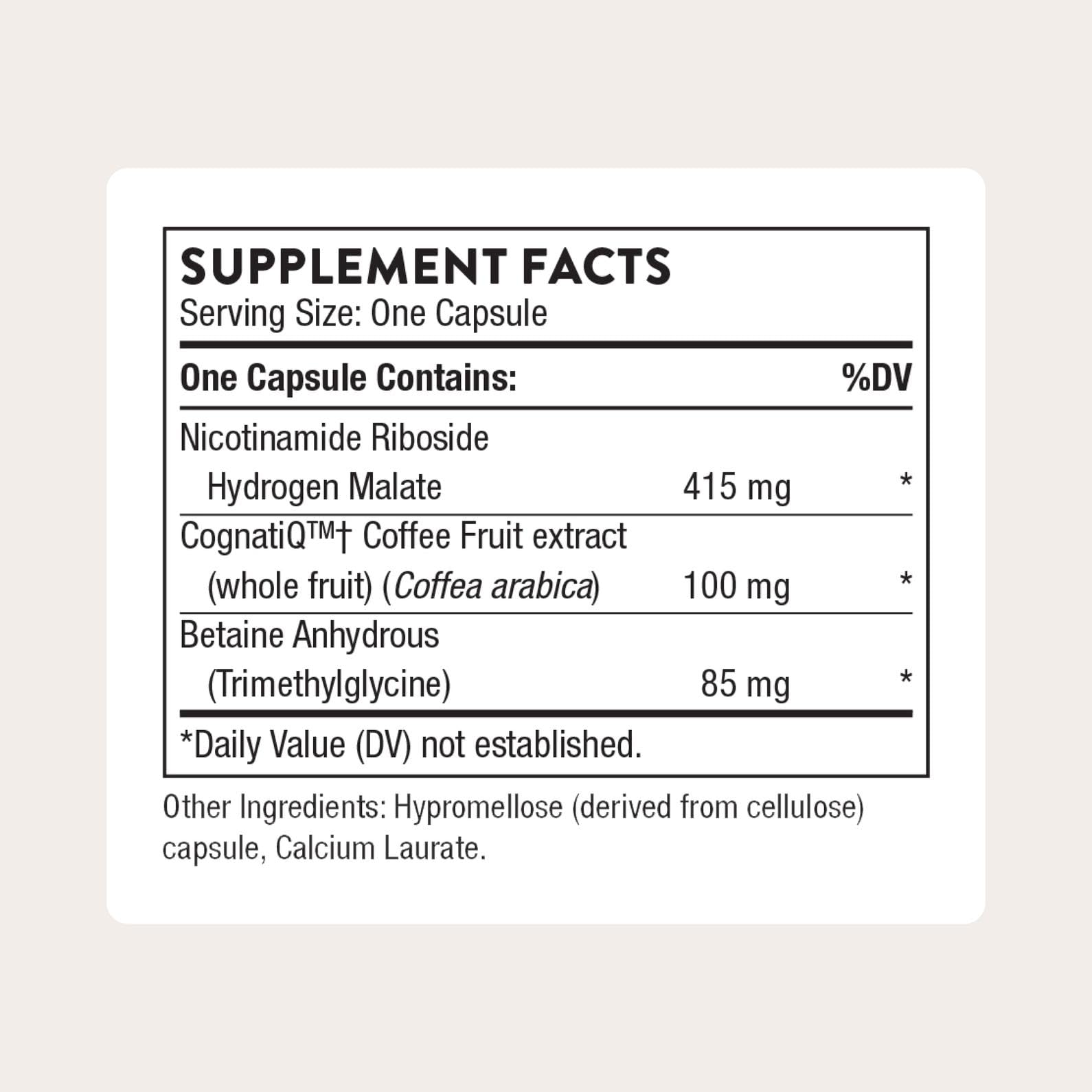 THORNE Blended Vitamin & Mineral Supplement side view of packaging