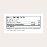 THORNE Calcium and Magnesium Capsules 100mg side view